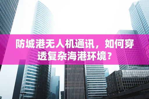 防城港无人机通讯，如何穿透复杂海港环境？