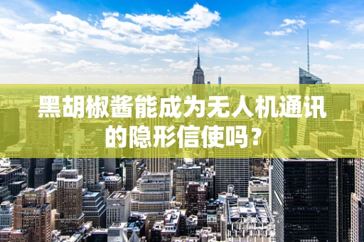 黑胡椒酱能成为无人机通讯的隐形信使吗？