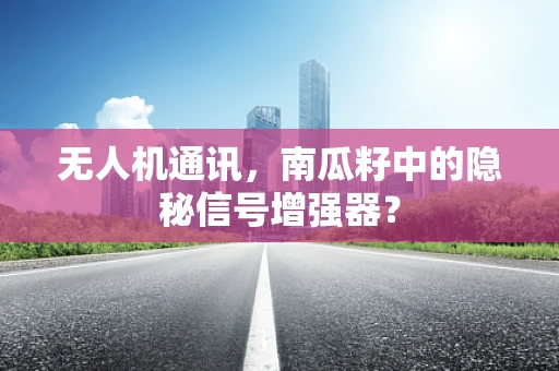 无人机通讯，南瓜籽中的隐秘信号增强器？
