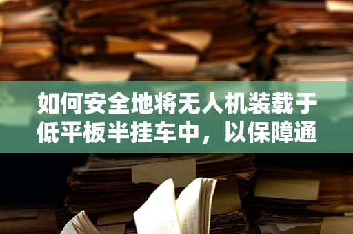 如何安全地将无人机装载于低平板半挂车中，以保障通讯联络的稳定性？
