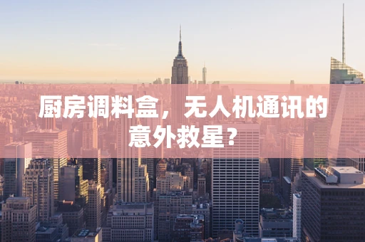 厨房调料盒，无人机通讯的意外救星？