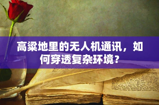 高粱地里的无人机通讯，如何穿透复杂环境？