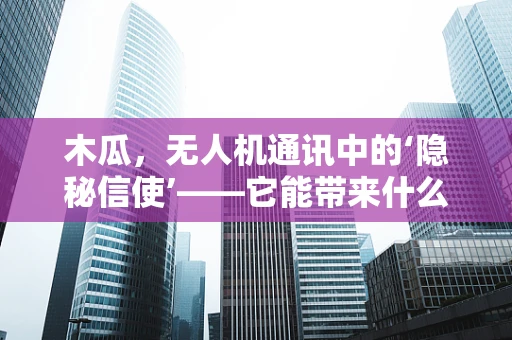 木瓜，无人机通讯中的‘隐秘信使’——它能带来什么惊喜？