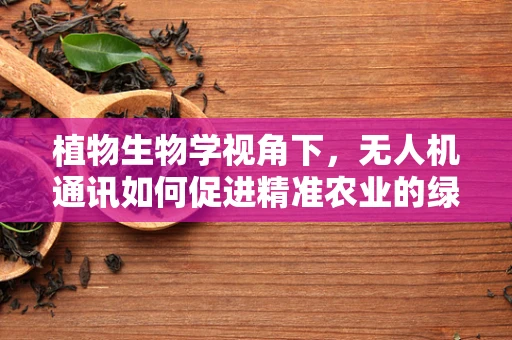 植物生物学视角下，无人机通讯如何促进精准农业的绿色革命？