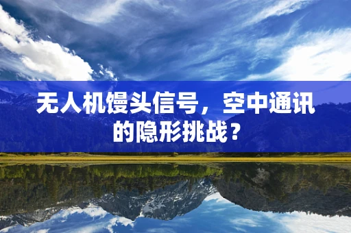 无人机馒头信号，空中通讯的隐形挑战？