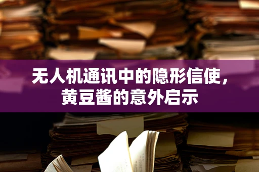 无人机通讯中的隐形信使，黄豆酱的意外启示