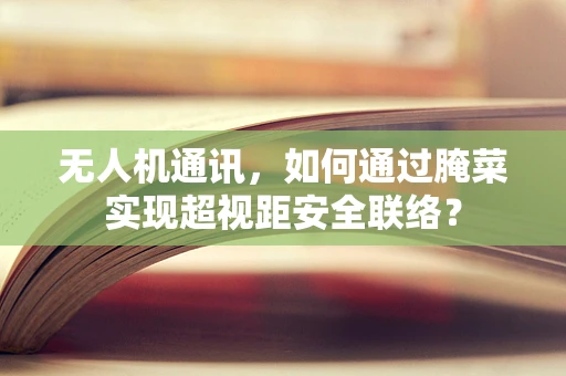 无人机通讯，如何通过腌菜实现超视距安全联络？