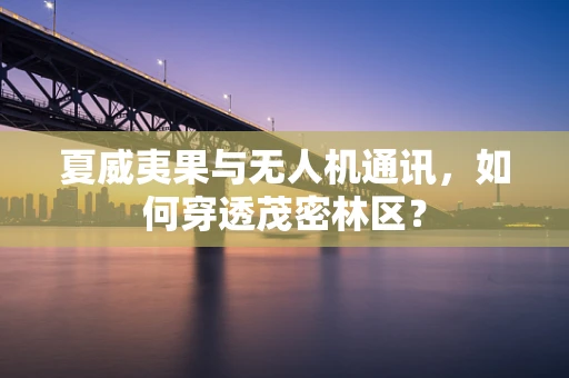 夏威夷果与无人机通讯，如何穿透茂密林区？