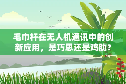 毛巾杆在无人机通讯中的创新应用，是巧思还是鸡肋？