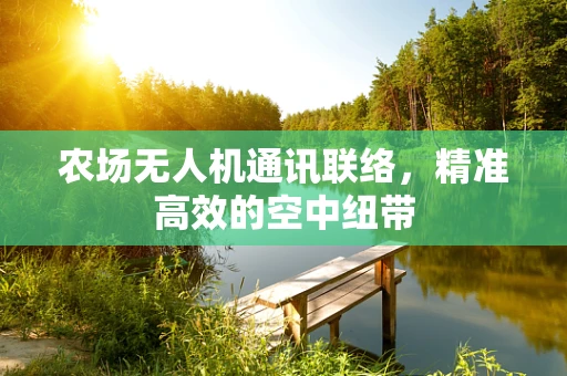 农场无人机通讯联络，精准高效的空中纽带