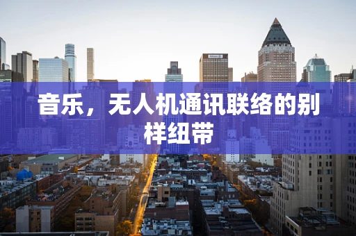 音乐，无人机通讯联络的别样纽带