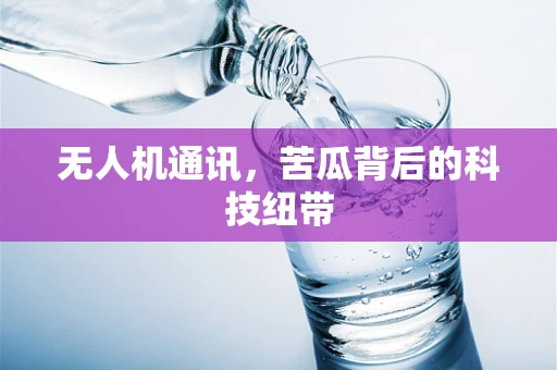 无人机通讯，苦瓜背后的科技纽带
