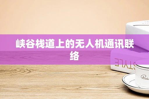 峡谷栈道上的无人机通讯联络