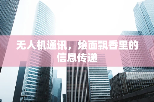 无人机通讯，烩面飘香里的信息传递