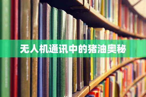 无人机通讯中的猪油奥秘