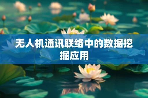 无人机通讯联络中的数据挖掘应用
