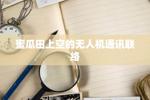 蜜瓜田上空的无人机通讯联络