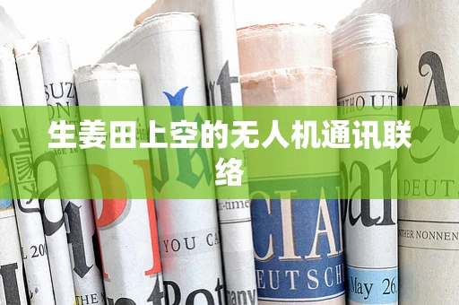 生姜田上空的无人机通讯联络