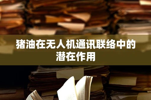 猪油在无人机通讯联络中的潜在作用