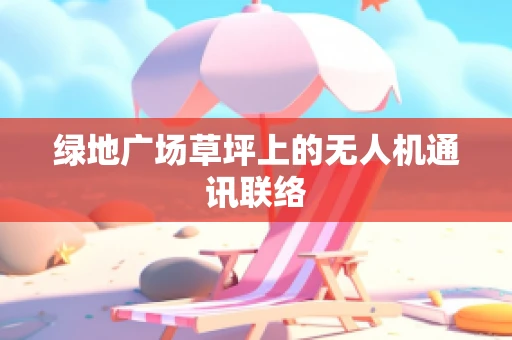 绿地广场草坪上的无人机通讯联络