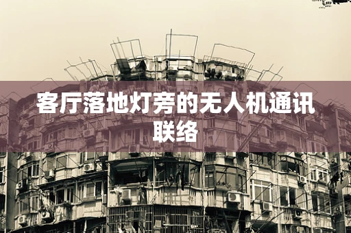客厅落地灯旁的无人机通讯联络