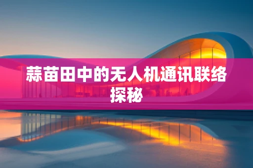蒜苗田中的无人机通讯联络探秘