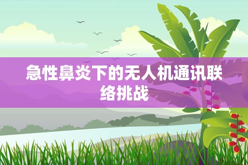 急性鼻炎下的无人机通讯联络挑战