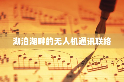 湖泊湖畔的无人机通讯联络