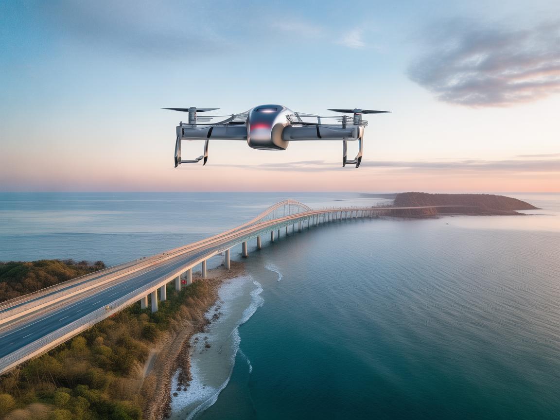 无人机助力跨海大桥通车联络