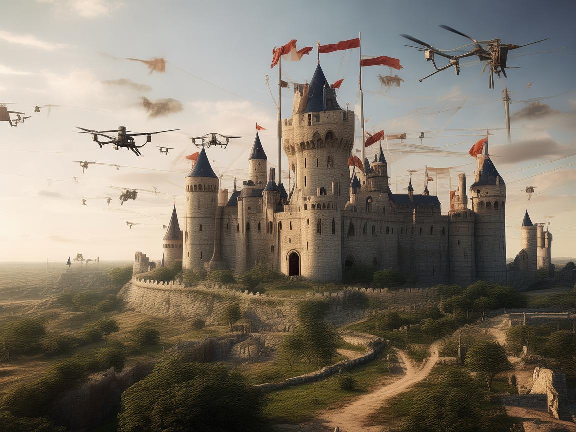 城堡塔楼，无人机通讯的独特枢纽